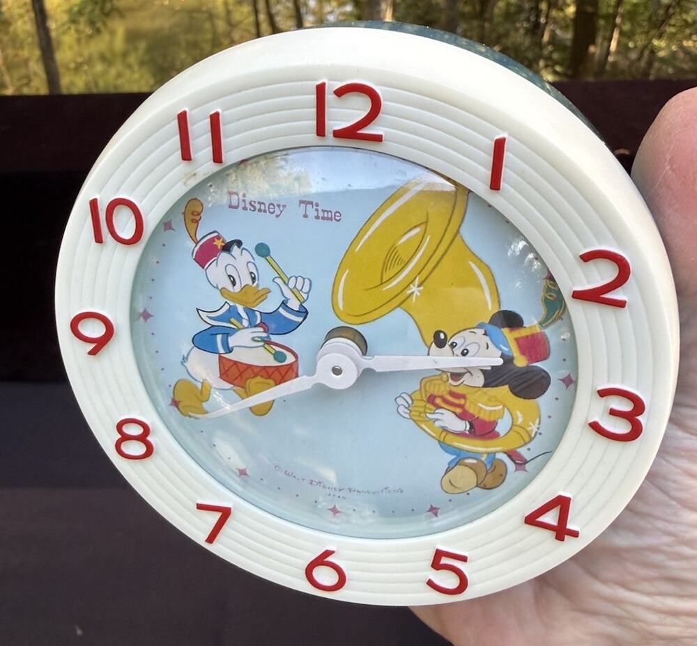 Vtg Phinney-Walker Disney Mickey Mouse & Donald Duck Alarm Clock Works!